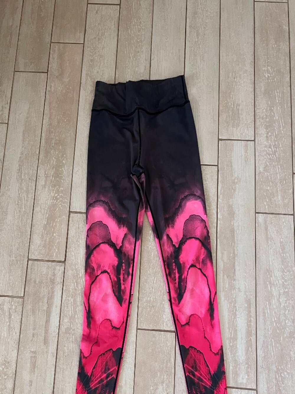 Printed Over The Heel Stirrup Yoga Leggings